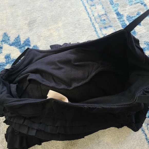 Bailey 44 Dress Black Small Y2K Tank Ruffle Stretch Mini Short LBD Party VTG - Picture 5 of 9